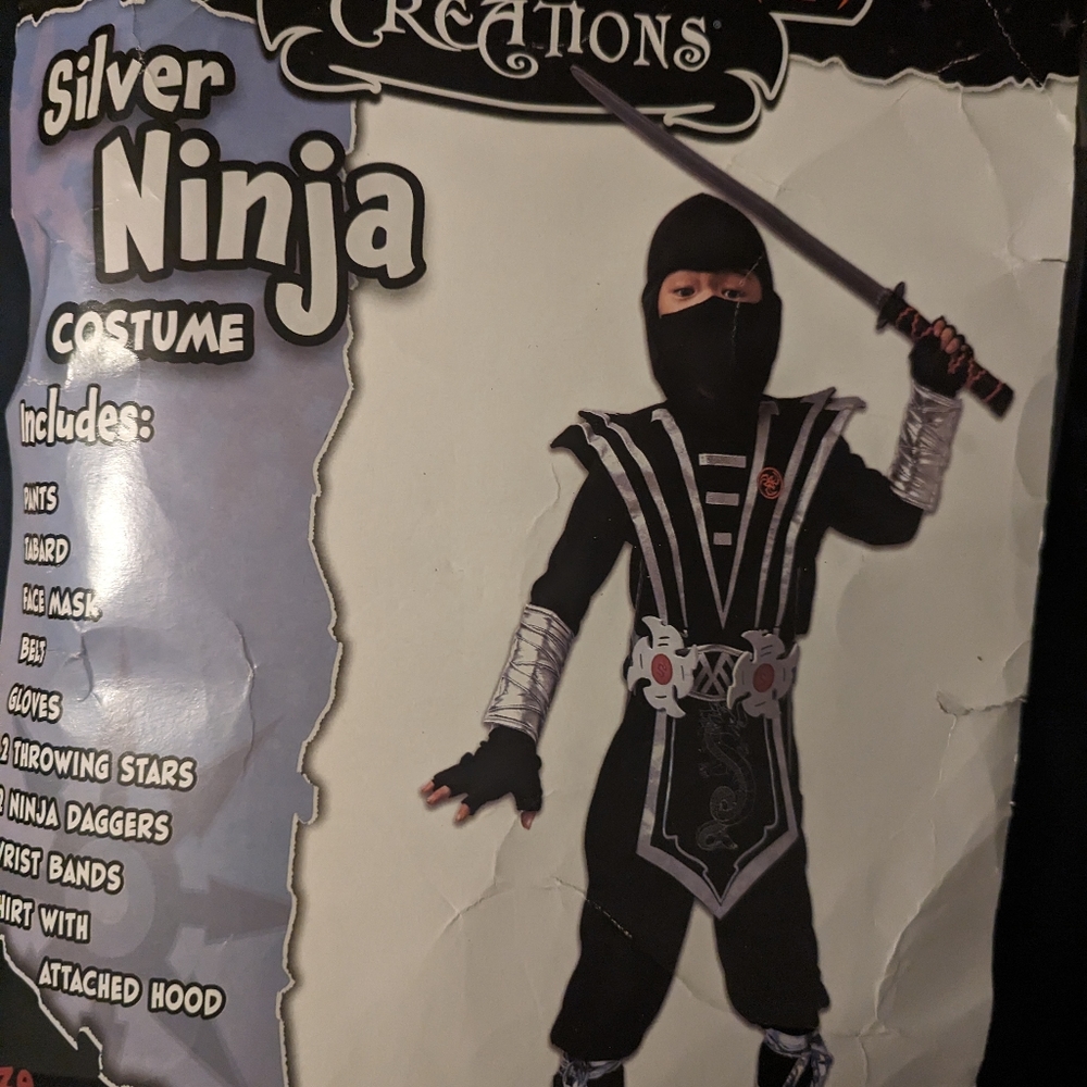 Ninja costume boys large